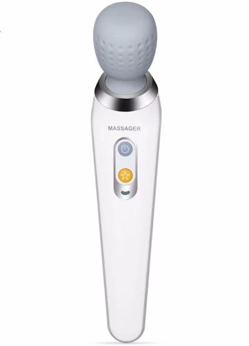 Бездротовий ударний масажер Smart Wireless Handy Massager ST-806 для всього тіла і м'язів, акумуляторний вібромасажер MS - 2022 для шиї плечей Білий
