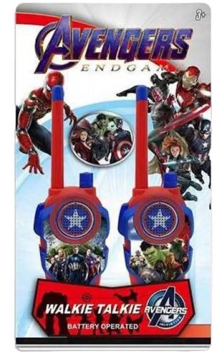 Дитячий набір з 2 рацій Месники Walkie Talkie Avengers 1568-1 на батарейках до 3м, Дитячі рації 2 шт Супергерої для зв'язку зі звуковими ефектами