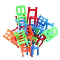 Настільна розвиваюча гра Chair Stacking Стільці балансири 36 стільців, гра вежа дженга балансуючі стільці для розвитку дрібної моторики від 6 років