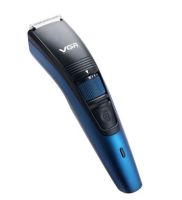 Бездротова акумуляторна машинка VGR V-052 Blue для стрижки волосся і бороди з насадкою, акумуляторний тример бритва для догляду за бородою 5W Синій