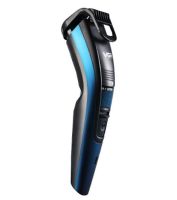 Бездротова акумуляторна машинка VGR V-052 Blue для стрижки волосся і бороди з насадкою, акумуляторний тример бритва для догляду за бородою 5W Синій