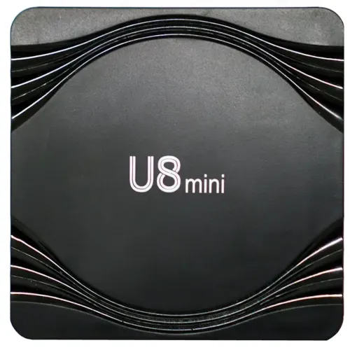 Смарт приставка Smart TV Box U8 Mini 4Gb/32GB Android з пультом, ТВ медіаплеєр 4K Андроїд з вбудованим Wi-Fi модулем для телевізора Чорна