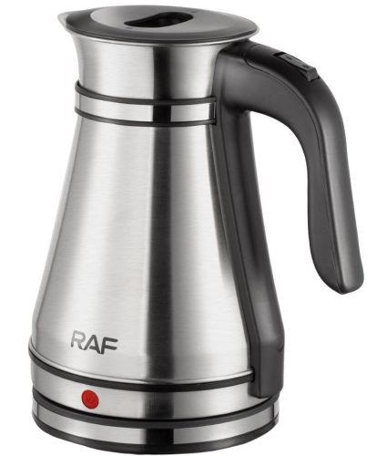 Електричний дисковий чайник RAF R.7963 на 1.5л 1500W у вигляді турки, Настільний електрочайник Раф з індикатором роботи та автовідключенням від мережі
