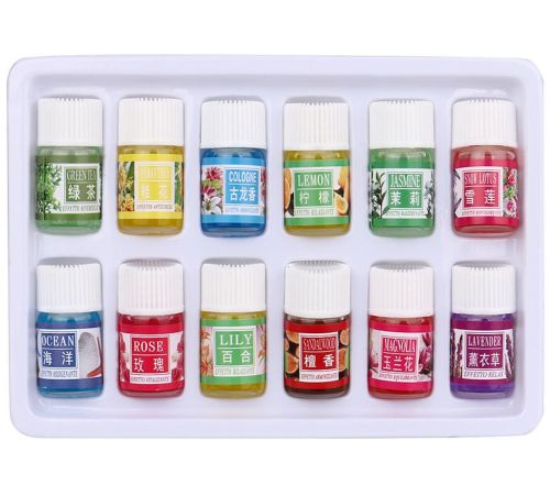 Набір водорозчинних ефірних олій Essential Oil EOS-012 12шт з різними ароматами для дифузора, Ефірна аромоолія по 3мл для ароматизаторів