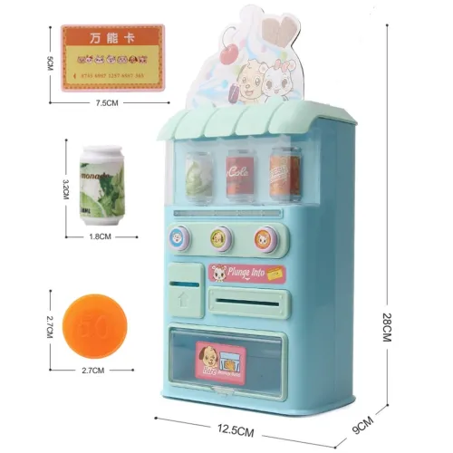 Дитячий іграшковий торговий автомат з напоями Vending Machine Drink Voice 8288, іграшковий набір для гри в магазин зі світловими ефектами