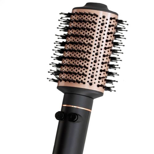 Фен щітка для сушіння волосся VGR V-494 2000W Black випрямляч гребінець браш з насадкою для укладання завивки і випрямлення електрична фен-щітка Чорна