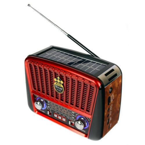 Портативный радио приемник - MP3 колонка Golon RX-456S Solar с солнечной панелью