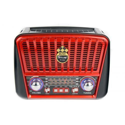 Портативный радио приемник - MP3 колонка Golon RX-456S Solar с солнечной панелью