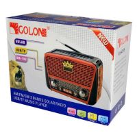 Портативный радио приемник - MP3 колонка Golon RX-456S Solar с солнечной панелью