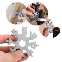 Універсальний інструмент мультитул з кільцем 18 в 1 SnowFlake Wrench Tool, портативний набір ключів Сніжинка викрутка, шестигранник, гайковий ключ