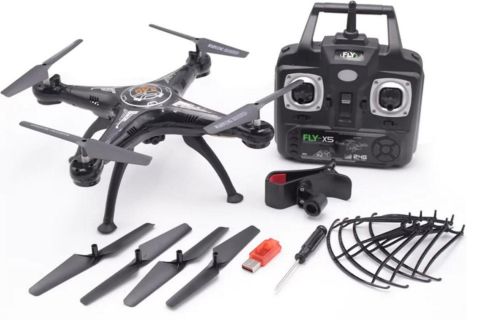 Радіокерований квадрокоптер Syma X5SW - 1 Black, White HD + FPV з HD WI-FI камерою на пульті управління