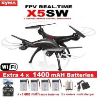 Радіокерований квадрокоптер Syma X5SW - 1 Black, White HD + FPV з HD WI-FI камерою на пульті управління