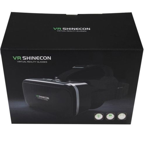3D Очки виртуальной реальности с пультом ДУ VR Shinecon G04, 3Д Шлем виртуальной реальности для телефона, гарнитура для 4.7-6 дюймов, Черный