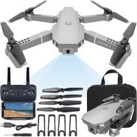 Професійний складаний квадрокоптер Rias Drone 2 E68 з Wi-fi камерою 720p і пультом ДУ, дрон коптер N18 wifi на радіокеруванні в кейсі Сірий