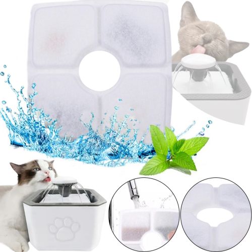 Комплект сменный фильтр 1 шт для автоматической поилки Pet Water Fountain, Угольные сменные фильтры 12.3х12.3х0.8 см для питьевого фонтана животных