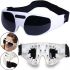 Магнітно акупунктурний масажер для очей Healthy Eyes Massager KL-218, масажні окуляри для зони навколо очей 22 масажних пальчика, на батарейках білі