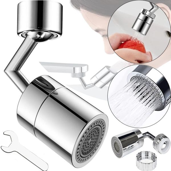 Універсальна поворотна насадка на кран Water Mixer S1820 для економії води, аератор экономитель на змішувач з поворотом 720 2 режими регулювання