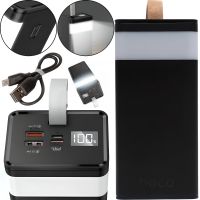 Зовнішній акумулятор з швидкою зарядкою Power Bank Hoco J89A 60000MAH 22.5 W, Портативна батарея повербанк Хоко 18w з ліхтариком і ремінцем Чорний