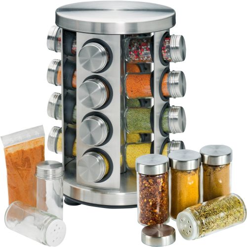 Карусель для спецій Spice Carousel R66-16 на 16 відсіків на підставці, що обертається. Сталевий набір, підставка, баночки для спецій на 16 ємностей
