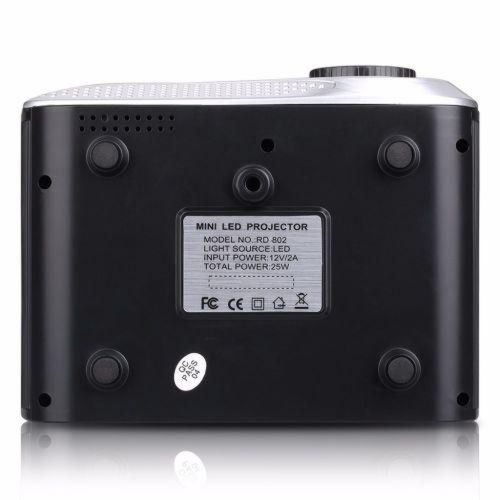 Проектор портативный мультимедийный с динамиком Led Projector RD-802 Black