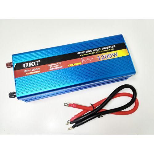 Перетворювач з чистою синусоїдою AC / DC 12V 1200W авто інвертор