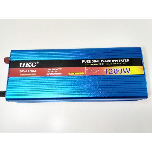 Перетворювач з чистою синусоїдою AC / DC 12V 1200W авто інвертор