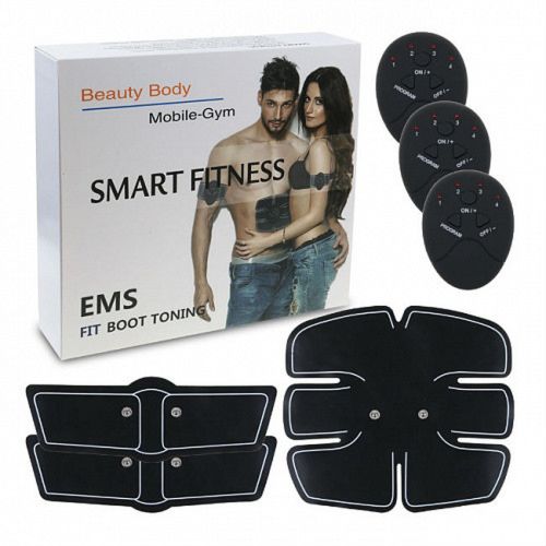 Міостимулятор EMS Trainer 3 в 1 + 2 метелики на біцепси, великий повний комплект Тренажер Smart Fitness для м'язів преса живота рук і ніг