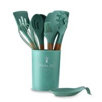 Універсальний набір кухонних силіконових приладдя 12шт Kitchen Set, силіконовий кухонний набір з підставкою на 12 предметів Кітчен Сет