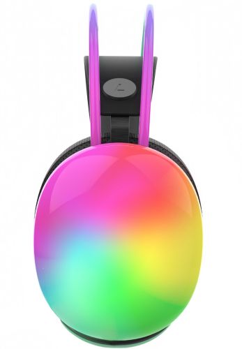 Накладні бездротові навушники Bluetooth Welike WK-30 з RGB підсвічуванням Повнорозмірні блютуз стереонавушники з портом AUX для комп'ютера і ноутбука