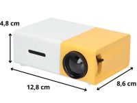 Портативний проектор міні кінотеатр мультимедійний Full HD Led Projector YG-300 мультимедійний домашній кінотеатр з динаміком, заряд від Power bank