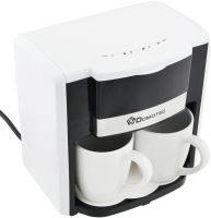 Капельная кофеварка на две чашки Domotec MS-0706 c 2 керамическими чашками, домашняя электрическая кофемашина для чая и кофе на 0.3 л 500W Белая
