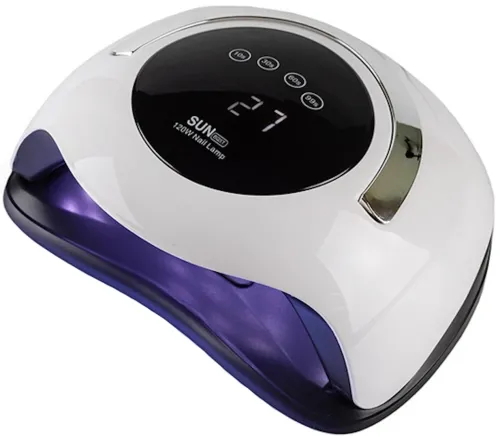 Професійна УФ лампа SUN Boost BQ-5T 120W для манікюру і педикюру 120w, апарат LED UV для полімеризації та сушіння гель лаку для нігтів Сан Bq5t Біла