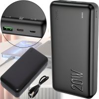 Зовнішній акумулятор з швидкою зарядкою Power Bank Hoco J87A 20000mAh PD20W + QC3.0(22.5 W), Портативна батарея повербанк Хоко з виходом Type-C Чорний