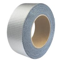 Сверхпрочная клейкая лента с алюминиевым покрытием Butyl Self-Adhesive 1.2мм х 5см х 10м, Алюминиевая водостойкая липкая фольга скотч 10 м Серебристая