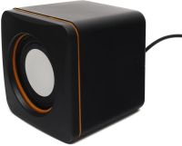 Мини USB колонки для ПК компьютера, ноутбука D-02A проводная компьютерная акустическая система 6.8Х6.8 см, маленькая музыкальная акустика 3.5 мм 5W