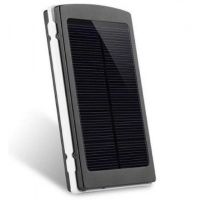 Портативний зарядний Power Bank Solar 90000 mAh C Led ліхтариком УМБ Metal Чорний На сонячній батареї Павербанк, зовнішній акумулятор, PowerBank 