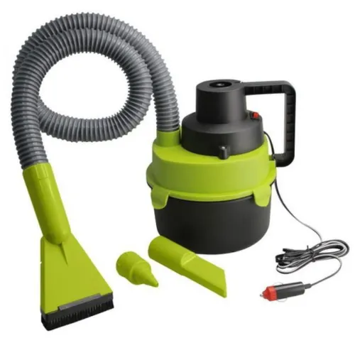 Автомобільний пилосос The Black Multifunction Auto Vacuum 100 W для сухого та вологого прибирання в салоні від прикурювача 12V 3 насадки для авто