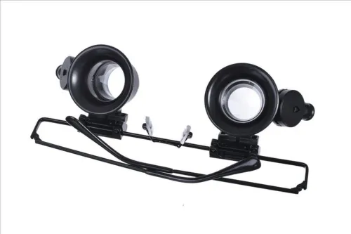 Бінокулярні налобні окуляри з підсвічуванням Glasses 9892a 20х налобна збільшувальна лупа бінокуляри на голову для ювелірів, пайки, читання і ремонту