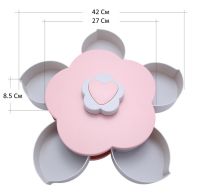 Обертається складна одноярусна цукерниця Flower Candy Box, Манежниця для цукерок і фруктів з підставкою під телефон, Тарілка для закусок 5 відсіків