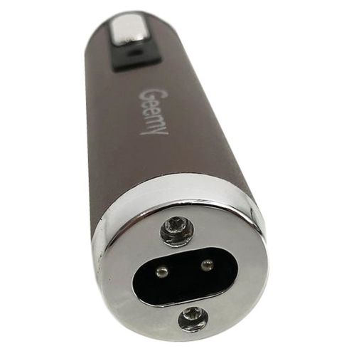 Беспроводной триммер 2 в 1 Gemei GM-3112 3W для стрижки волос в носу и ушах, аккумуляторная окантовочная машинка для бритья с насадками Коричневый
