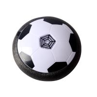 Електричний літаючий м'яч Hoverball, Дитячий аеромяч повітряний ховербол з LED підсвічуванням і музикою для гри в футбол на батарейках чорно білий