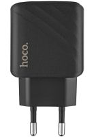 Мережевий зарядний пристрій зарядка Hoco CS22A PD30W на один порт Type-C USB-C, Адаптер живлення блок Хоко для швидкої зарядки телефону Чорний