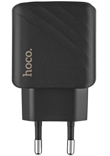 Мережевий зарядний пристрій зарядка Hoco CS22A PD30W на один порт Type-C USB-C, Адаптер живлення блок Хоко для швидкої зарядки телефону Чорний