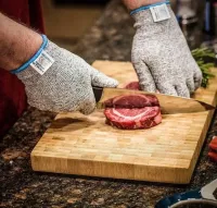 Захисні рукавички, стійкі до порізів Cut Resistant Gloves, надміцні рукавички з захистом від порізів і проколів, рукавички для захисту рук сірі
