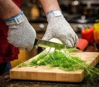 Захисні рукавички, стійкі до порізів Cut Resistant Gloves, надміцні рукавички з захистом від порізів і проколів, рукавички для захисту рук сірі