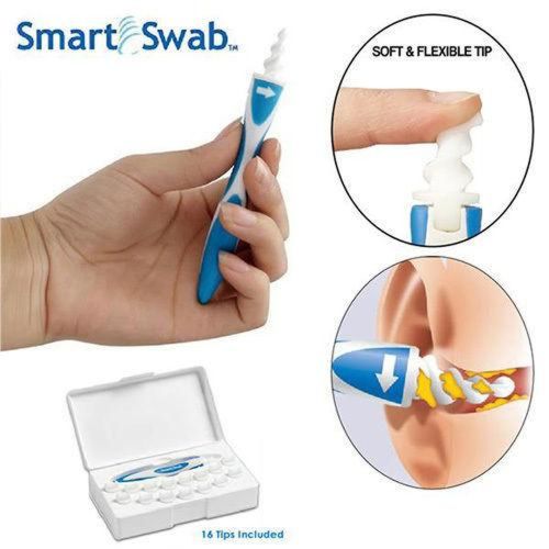Прилад для чищення вух Smart Swab DF 667 Силіконова вухочистка (Смарт Сваб)