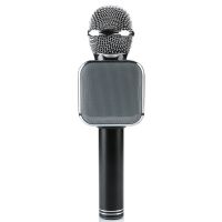 Бездротовий мікрофон караоке Wster WS-1818 Bluetooth USB AUX FM з вбудованою колонкою і функцією зміни голосу на акумуляторі в чохлі WS1818