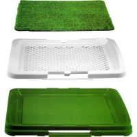 Трирівневий туалет для собак Puppy Potty Pad 872, Відкритий лоток з імітацією трави для тварин 47х34х6 см