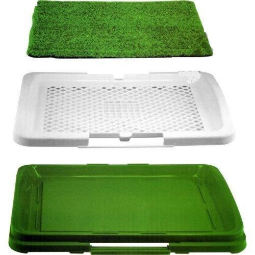 Трирівневий туалет для собак Puppy Potty Pad 872, Відкритий лоток з імітацією трави для тварин 47х34х6 см