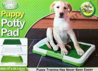 Трирівневий туалет для собак Puppy Potty Pad 872, Відкритий лоток з імітацією трави для тварин 47х34х6 см